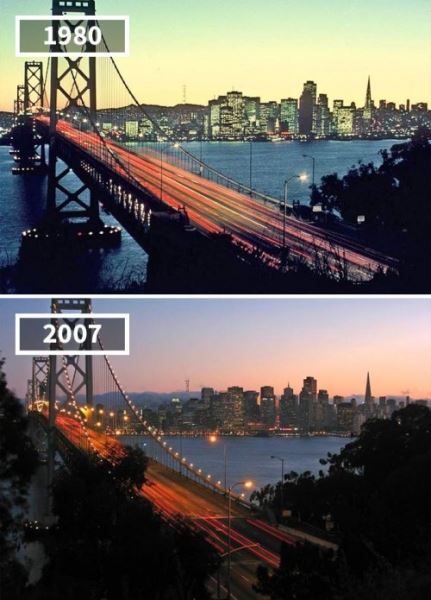 Фотографии "до и после", показывающие, как с течением времени изменился мир (26 фото)